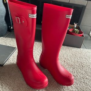 Red Rubber Rain Boots